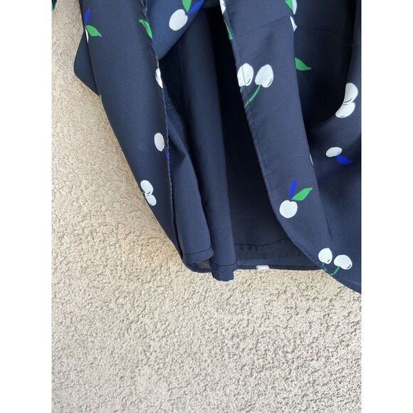 Banana Republic White Cherry High Neck Mini Dress - Size 4P - Multicolor - Picture 7 of 9